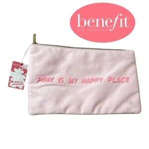 Benefit NWT “Pink is My Happy Happy Place” Make-up Pouch